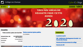 What Leschamps.cybercolleges42.fr website looked like in 2020 (4 years ago)