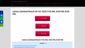 What Lotterysambad.net website looked like in 2020 (4 years ago)