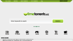 What Limetorrents.co website looked like in 2020 (4 years ago)