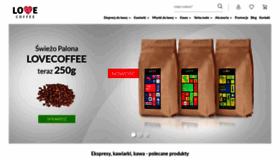 What Lovecoffee.pl website looked like in 2020 (4 years ago)