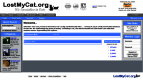 What Lostmycat.org website looked like in 2020 (4 years ago)