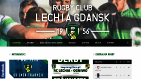 What Lechiarugby.pl website looked like in 2020 (4 years ago)