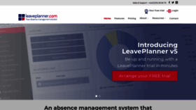 What Leaveplanner.com website looked like in 2020 (4 years ago)