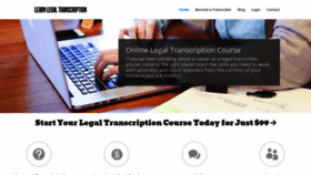 What Learnlegaltranscription.com website looked like in 2020 (4 years ago)