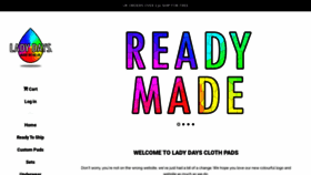 What Ladydaysclothpads.co.uk website looked like in 2020 (4 years ago)