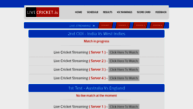 What Livecricket.is website looked like in 2020 (4 years ago)