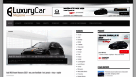 What Luxurycarmagazine.com website looked like in 2020 (4 years ago)