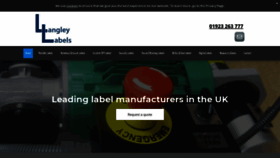 What Langleylabels.com website looked like in 2020 (4 years ago)