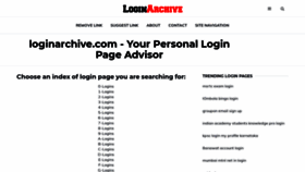 What Loginarchive.com website looked like in 2020 (4 years ago)