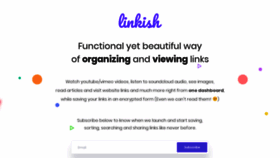 What Linkish.io website looked like in 2020 (4 years ago)