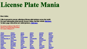 What Licenseplatemania.com website looked like in 2020 (4 years ago)