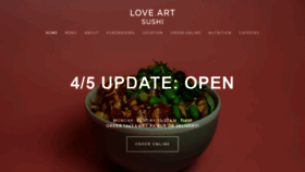 What Loveartsushi.com website looked like in 2020 (4 years ago)