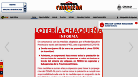 What Loteria.chaco.gov.ar website looked like in 2020 (4 years ago)