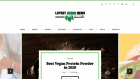 What Latestvegannews.com website looked like in 2020 (4 years ago)