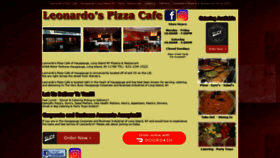 What Leonardospizzacafe.com website looked like in 2020 (4 years ago)