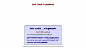 What Lowdosenaltrexone.org website looked like in 2020 (4 years ago)
