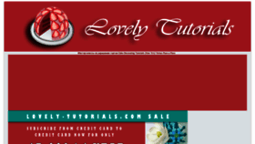 What Lovelytutorials.com website looked like in 2020 (4 years ago)
