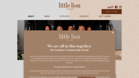 What Littlelionsalon.com website looked like in 2020 (4 years ago)