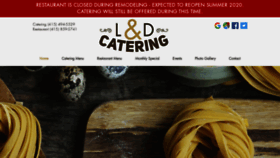 What Ldcatering.com website looked like in 2020 (4 years ago)