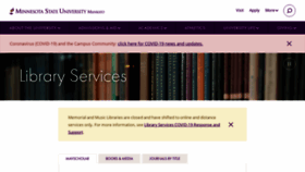 What Lib.mnsu.edu website looked like in 2020 (4 years ago)