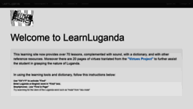 What Learnluganda.com website looked like in 2020 (4 years ago)