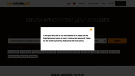 What Lastminutegolf.co.za website looked like in 2020 (4 years ago)