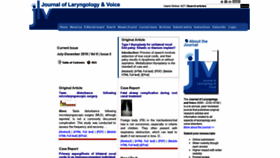 What Laryngologyandvoice.org website looked like in 2020 (3 years ago)