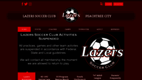 What Lazers.soccer website looked like in 2020 (4 years ago)