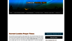 What Londonprayertimes.net website looked like in 2020 (4 years ago)