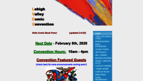 What Lehighvalleycomicconvention.com website looked like in 2020 (4 years ago)