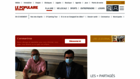 What Lepopulaire.fr website looked like in 2020 (4 years ago)