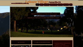 What Leisurevillage.org website looked like in 2020 (3 years ago)