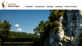 What Landkreis-sigmaringen.de website looked like in 2020 (5 years ago)