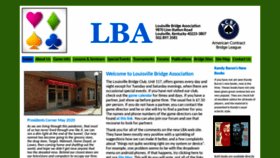 What Louisvillebridgeclub.com website looked like in 2020 (4 years ago)