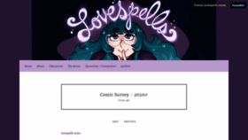 What Lovespellscomic.com website looked like in 2020 (3 years ago)