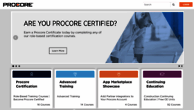 What Learn.procore.com website looked like in 2020 (4 years ago)