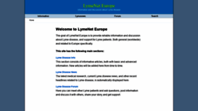 What Lymeneteurope.com website looked like in 2020 (3 years ago)