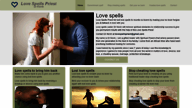 What Lovespellspriest.com website looked like in 2020 (3 years ago)