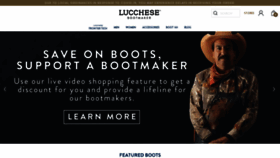 What Lucchese.com website looked like in 2020 (3 years ago)