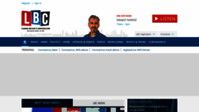 What Lbc.co.uk website looked like in 2020 (3 years ago)