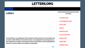 What Letters.org website looked like in 2020 (3 years ago)