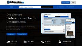 What Lieferanten.de website looked like in 2020 (3 years ago)