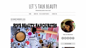 What Letstalkbeauty.co.uk website looked like in 2020 (3 years ago)