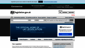 What Legislation.gov.uk website looked like in 2020 (3 years ago)
