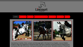 What Lincourtstables.com website looked like in 2020 (3 years ago)