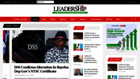 What Leadership.ng website looked like in 2020 (3 years ago)