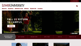 What Lewisu.edu website looked like in 2020 (5 years ago)
