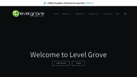 What Levelgrove.church website looked like in 2020 (3 years ago)