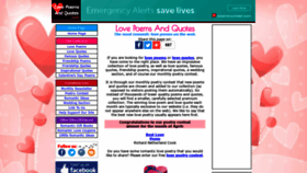 What Lovepoemsandquotes.com website looked like in 2020 (3 years ago)