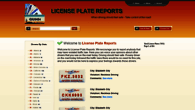 What Licenseplatereports.com website looked like in 2020 (3 years ago)